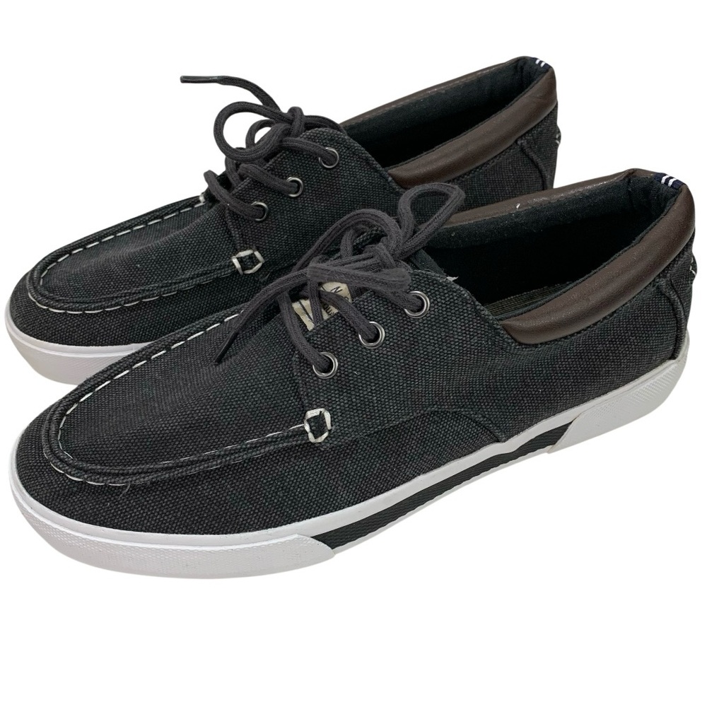 Nautica Men’s Charcoal and White Canvas Boat Shoes Size 8 Travel Cruise Vacation - Picture 10 of 10